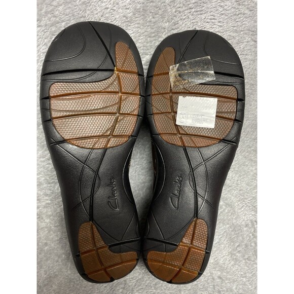 Clarks Un.Loop Women’s Brown Leather Ortholite Slip On Shoes Size 7 M - Picture 7 of 16